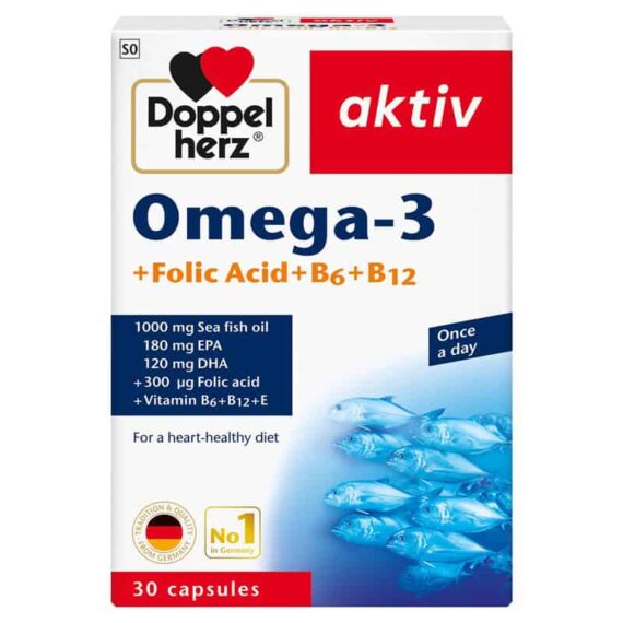 Doppelherz aktiv Omega-3 + Folic Acid + B6 + B12